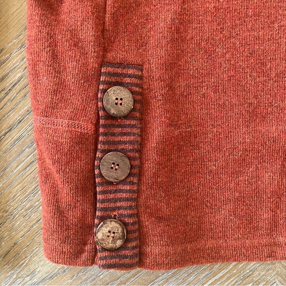 PRANA LUCIA SWEATER Wool Blend Pullover Red Outdoor Hiking Casual Active (XS) - Picture 4 of 11